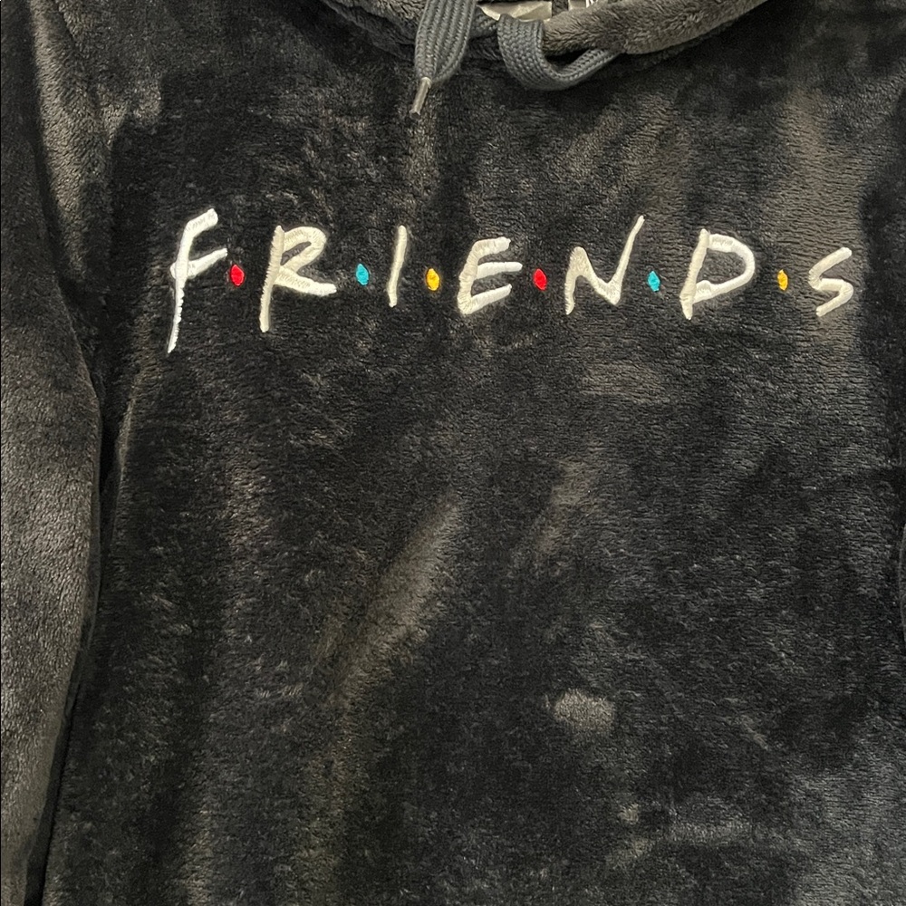 FRIENDS TV Black Furry Hoodie-M - Picture 2 of 8